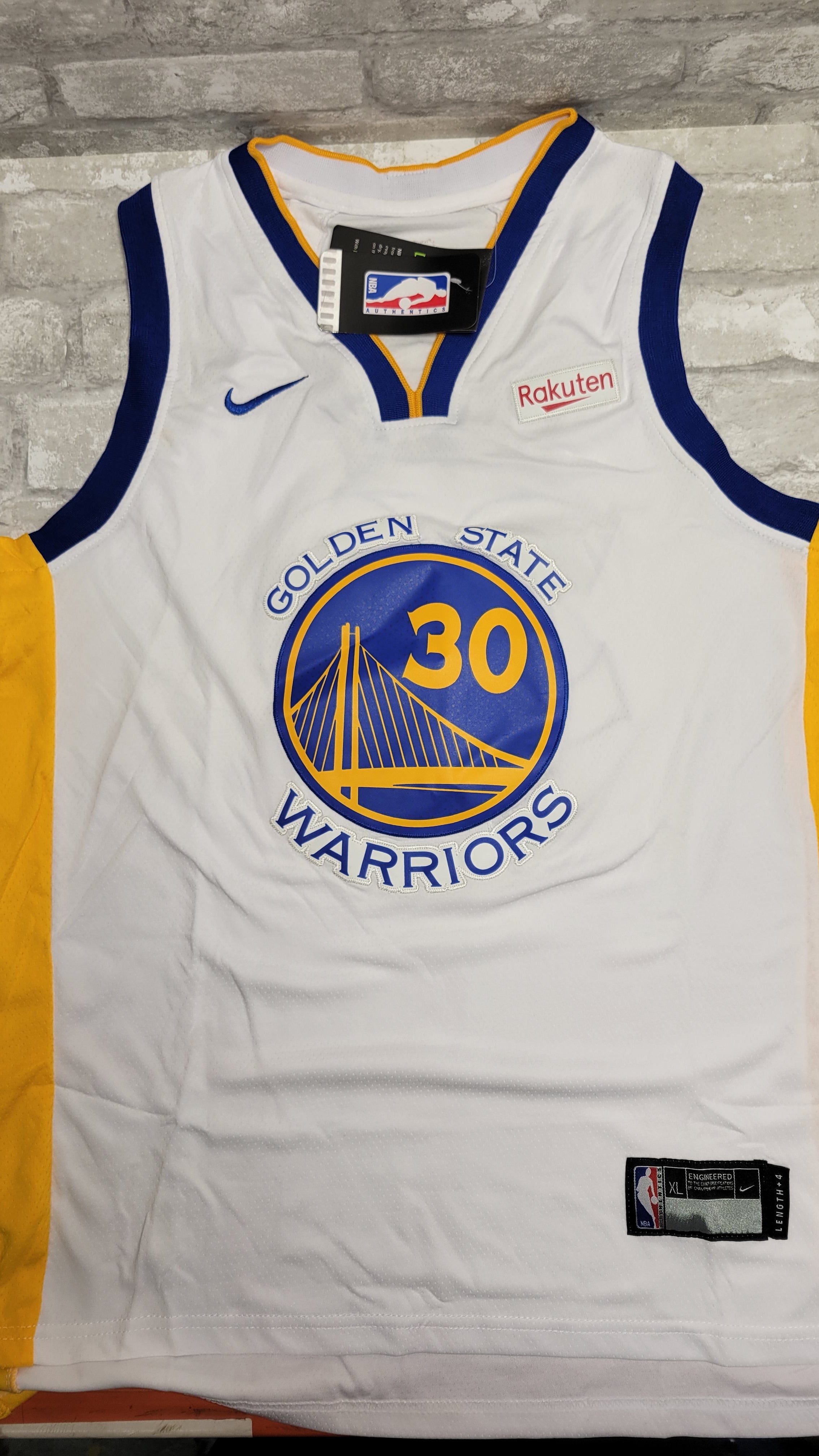 STEPH CURRY Nike NBA JERSEY Golden State WARRIORS Rakuten, Youth XL (8066507899118)